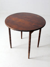 antique round top clipper folding table