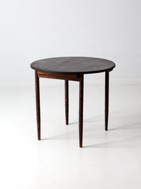 antique round top clipper folding table