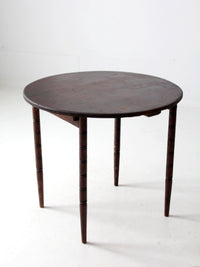 antique round top clipper folding table