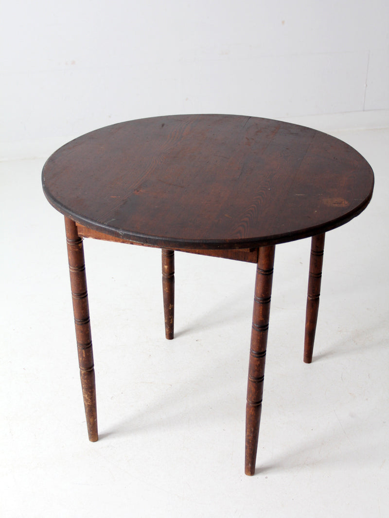 antique round top clipper folding table