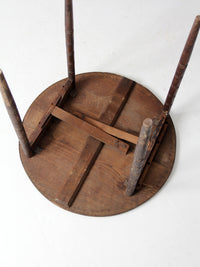 antique round top clipper folding table