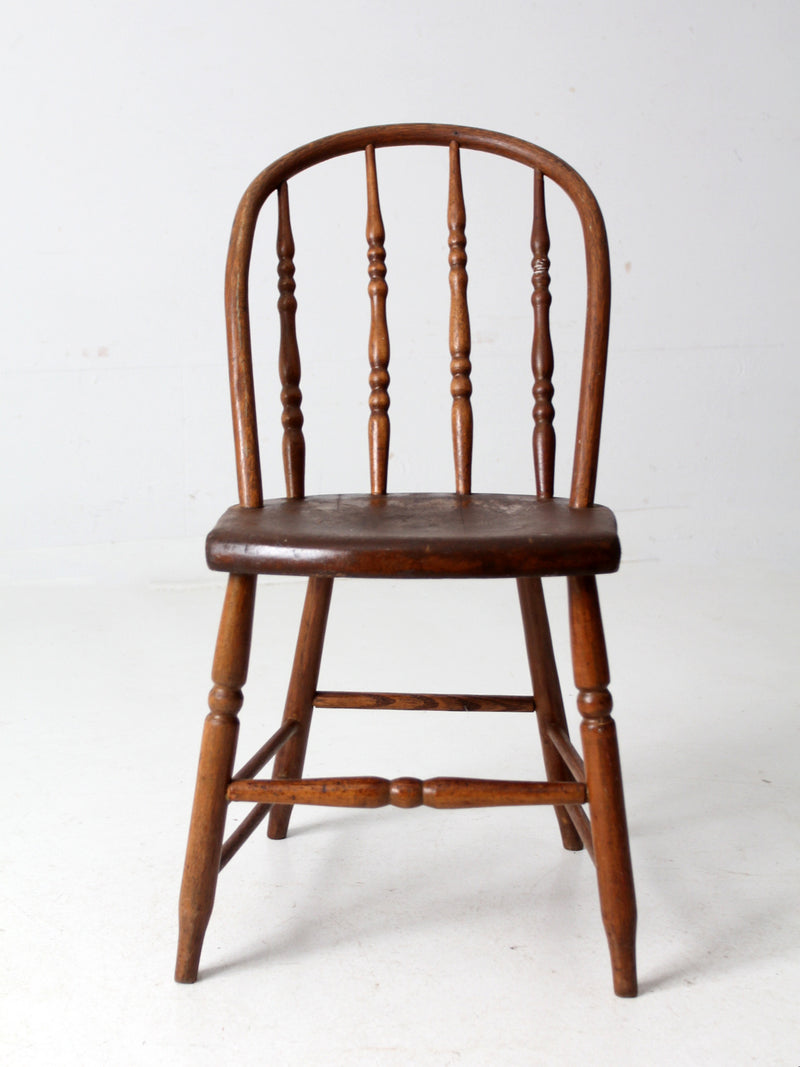 antique Windsor bow-back dining chair