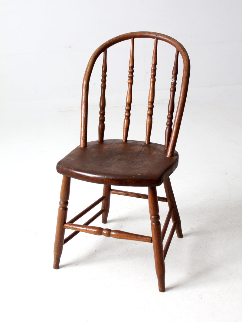 antique Windsor bow-back dining chair