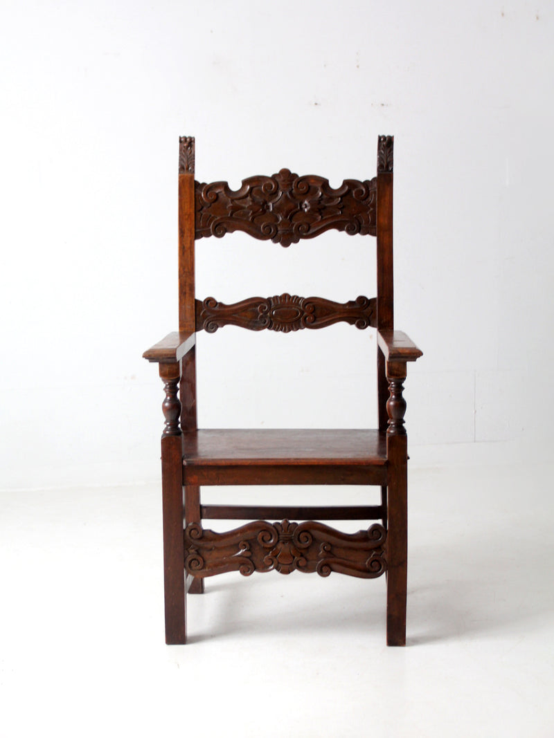 vintage Italian throne chair