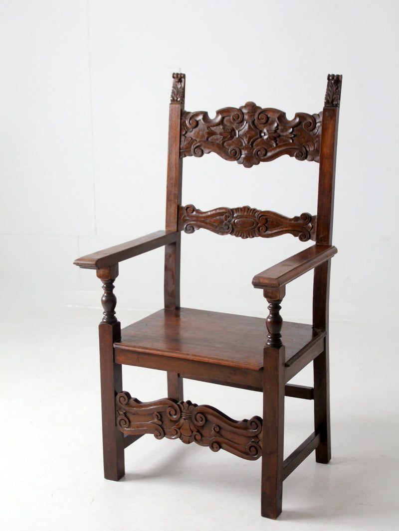 vintage Italian throne chair