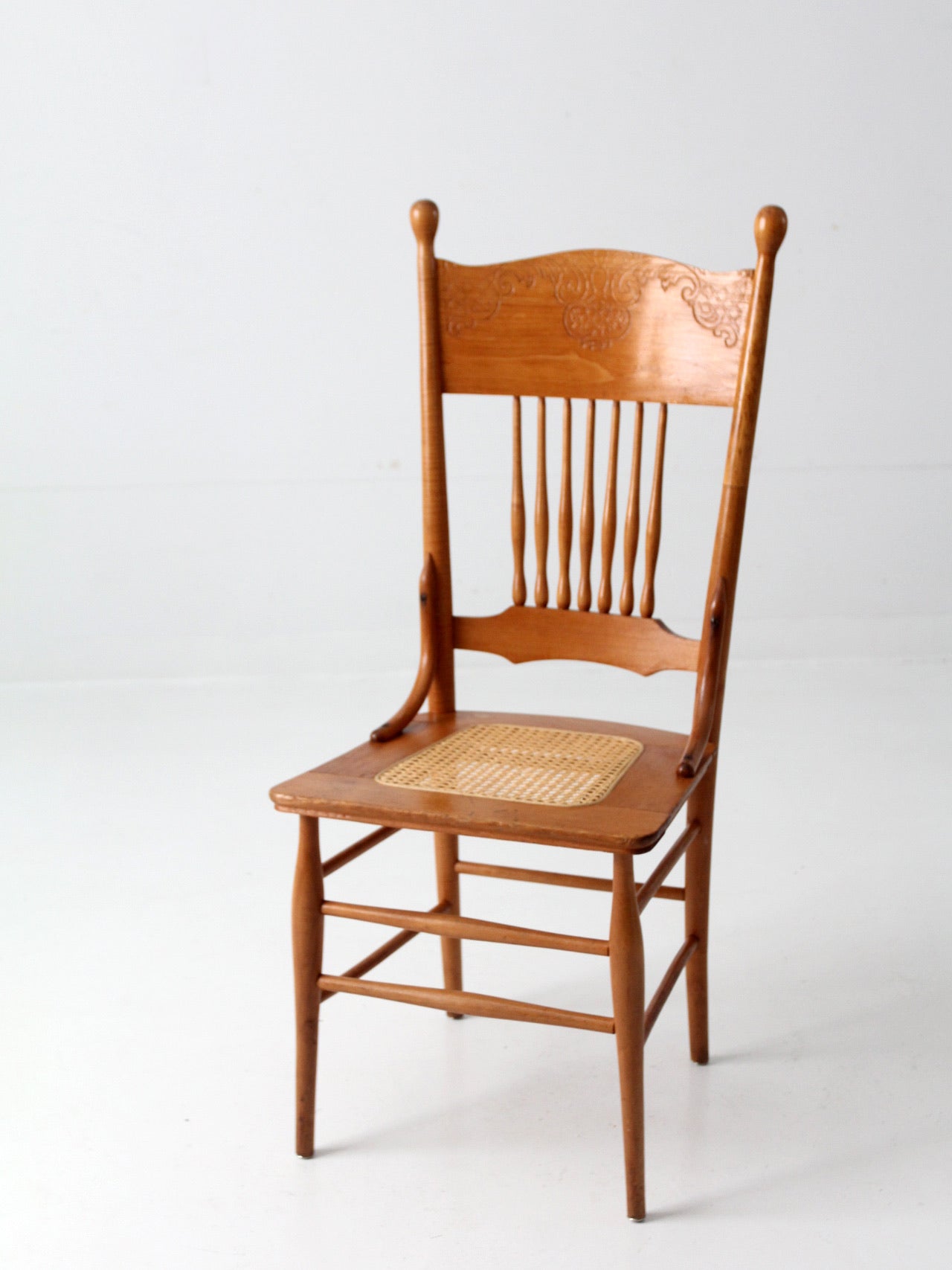 Oak pressed best sale back dining chairs