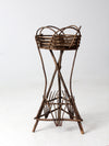 antique Adirondack twig planter table