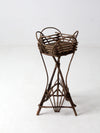 antique Adirondack twig planter table