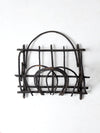 antique Adirondack twig wall basket