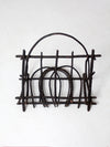 antique Adirondack twig wall basket