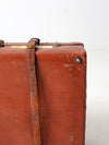 vintage Utica Vulkanfibre steamer ship luggage