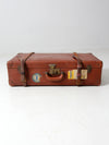 vintage Utica Vulkanfibre steamer ship luggage