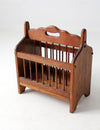 vintage wooden magazine rack