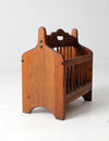 vintage wooden magazine rack