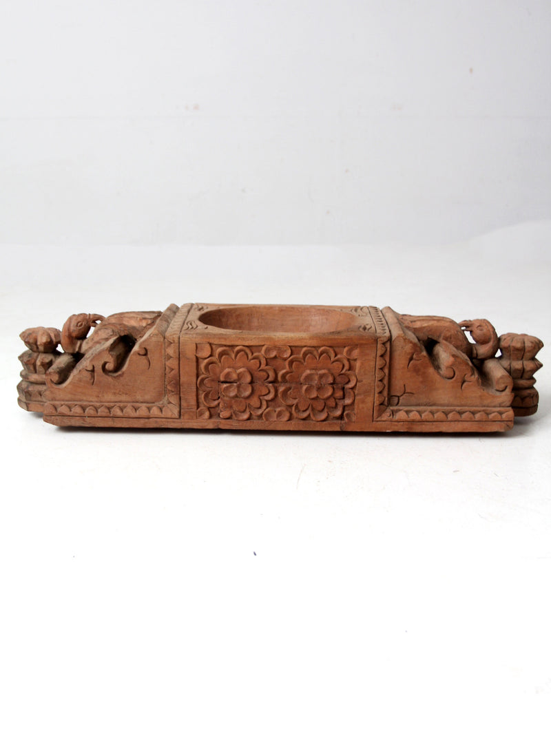 antique carved wooden centerpiece