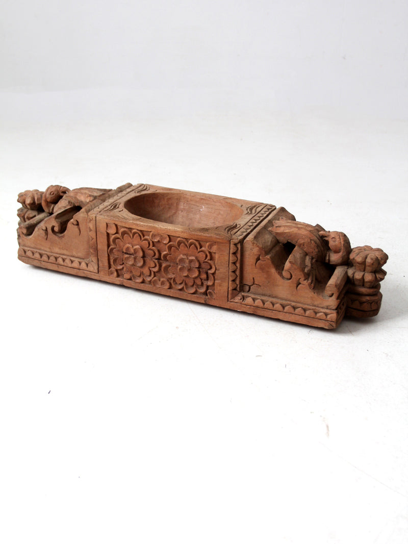 antique carved wooden centerpiece