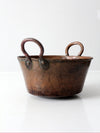 antique hammered copper kettle pot