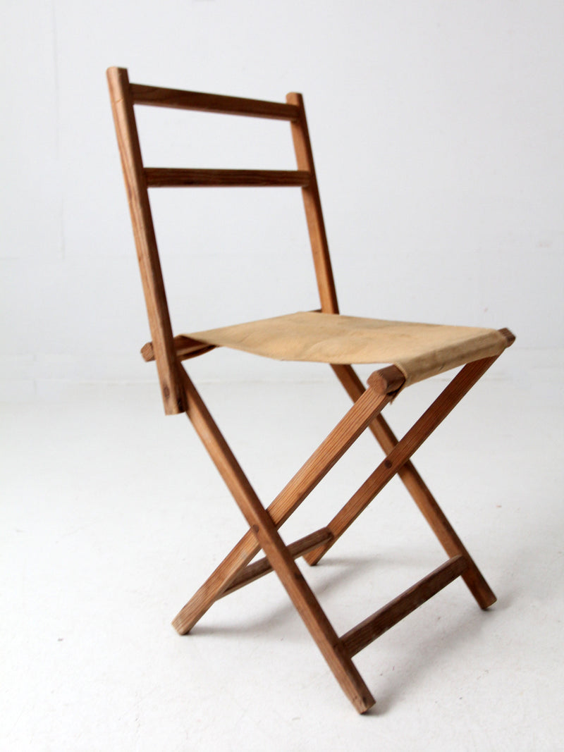 vintage folding camp chair