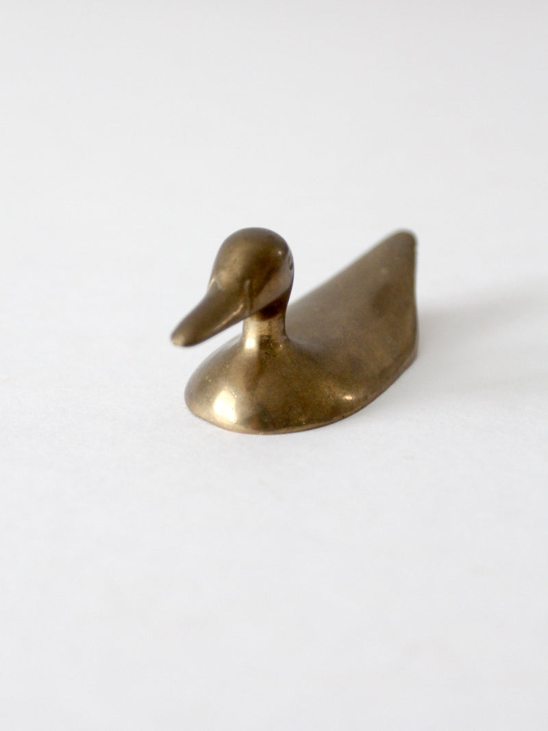 vintage brass duck