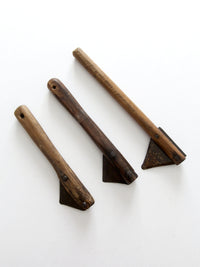 antique primitive tool set of 3