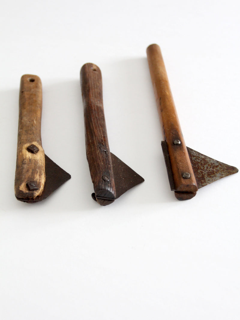 antique primitive tool set of 3