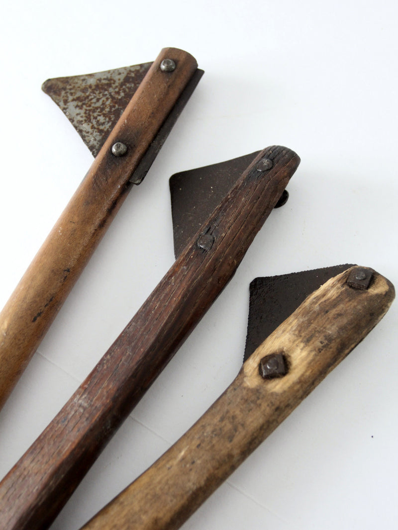 antique primitive tool set of 3