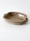 vintage handmade pottery serving dish