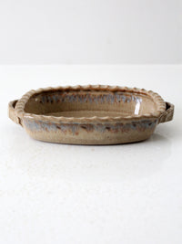 vintage handmade pottery serving dish