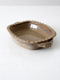 vintage handmade pottery serving dish