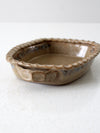 vintage handmade pottery serving dish