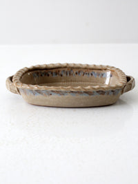 vintage handmade pottery serving dish