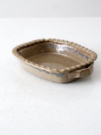 vintage handmade pottery serving dish