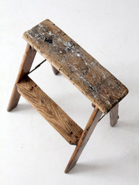 vintage wood step ladder