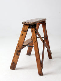 vintage wood step ladder