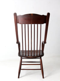 antique press back armchair