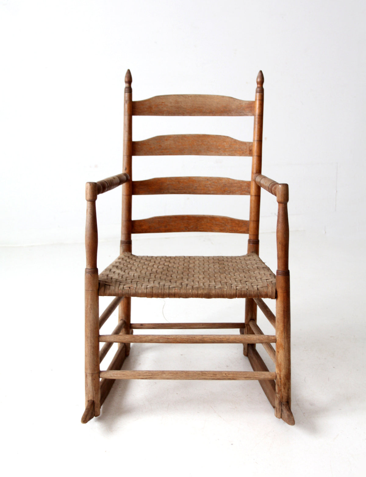 antique splint weave seat rocking chair