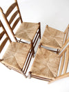 set of 4 ladder back chairs with woven seats