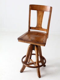 antique Arts & Crafts drafting stool