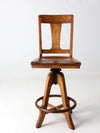 antique Arts & Crafts drafting stool