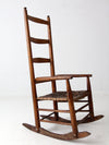 antique splint weave seat rocking chair