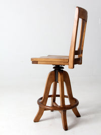 antique Arts & Crafts drafting stool