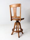 antique Arts & Crafts drafting stool