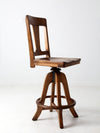 antique Arts & Crafts drafting stool