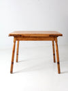 vintage 1940s pine kitchen table with slide out extensions