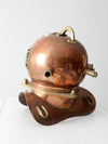 antique copper diving helmet