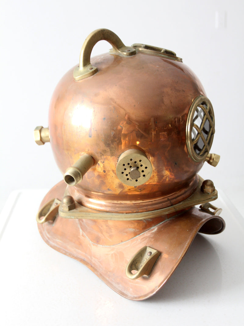 antique copper diving helmet