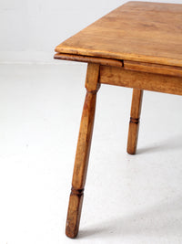 vintage 1940s pine kitchen table with slide out extensions