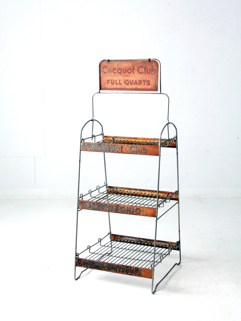 vintage Cliquot Club display rack