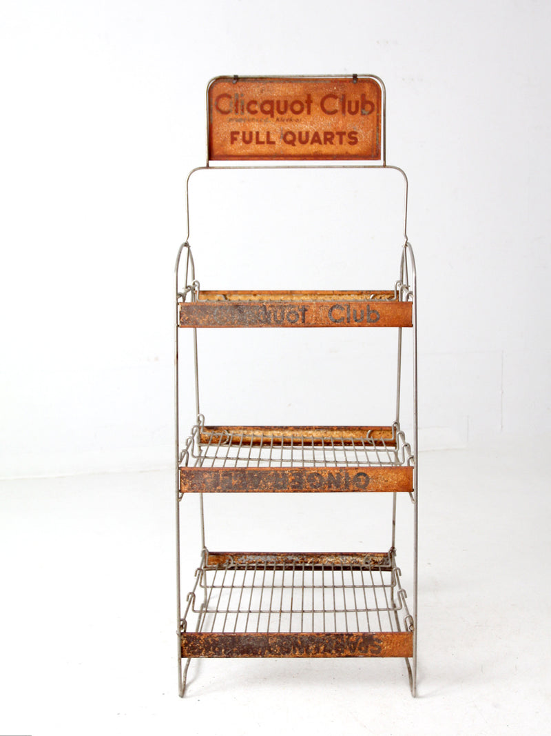 vintage Cliquot Club display rack