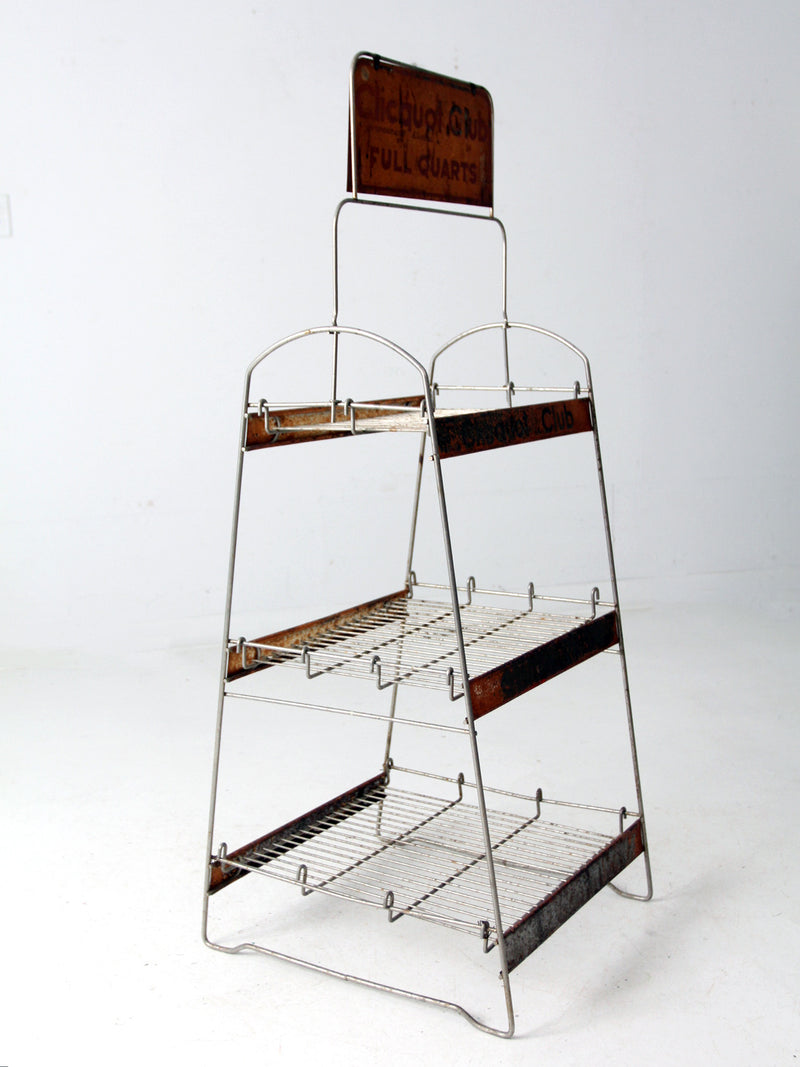 vintage Cliquot Club display rack